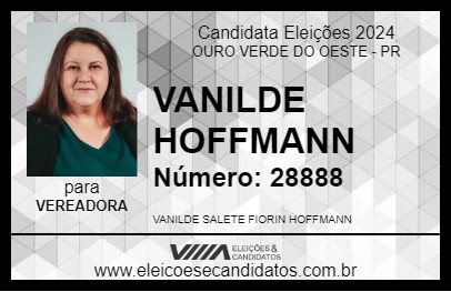 Candidato VANILDE HOFFMANN 2024 - OURO VERDE DO OESTE - Eleições