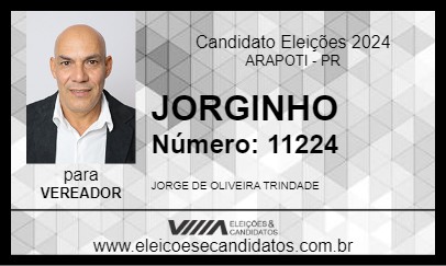 Candidato JORGINHO 2024 - ARAPOTI - Eleições