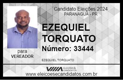 Candidato EZEQUIEL TORQUATO 2024 - PARANAGUÁ - Eleições