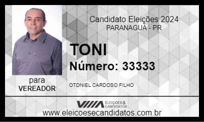 Candidato TONI 2024 - PARANAGUÁ - Eleições