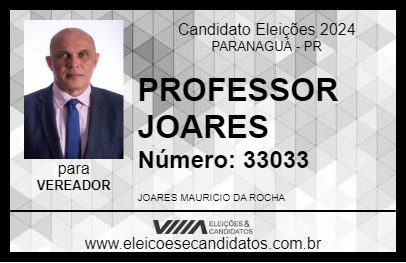 Candidato PROFESSOR JOARES 2024 - PARANAGUÁ - Eleições