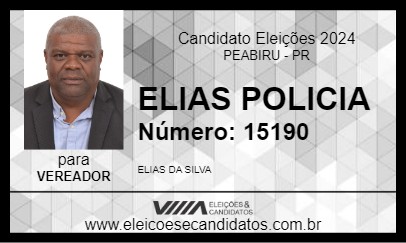 Candidato ELIAS POLICIA 2024 - PEABIRU - Eleições