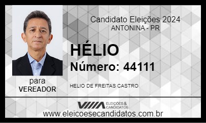 Candidato HÉLIO 2024 - ANTONINA - Eleições