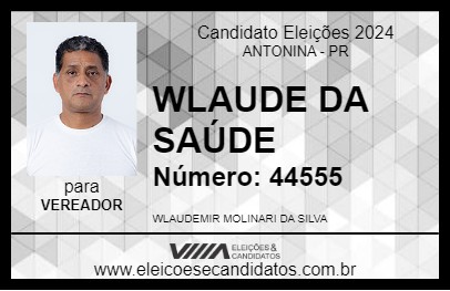 Candidato WLAUDE DA SAÚDE 2024 - ANTONINA - Eleições