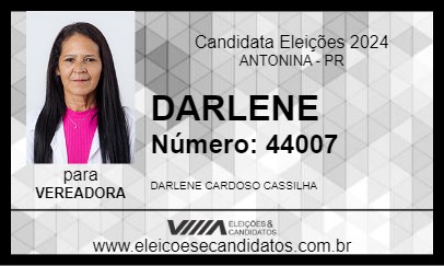 Candidato DARLENE 2024 - ANTONINA - Eleições