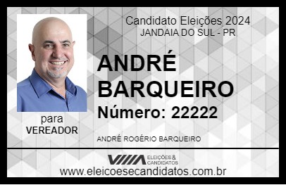 Candidato ANDRÉ BARQUEIRO 2024 - JANDAIA DO SUL - Eleições