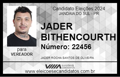 Candidato JADER BITHENCOURTH 2024 - JANDAIA DO SUL - Eleições