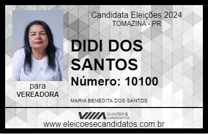 Candidato DIDI DOS SANTOS 2024 - TOMAZINA - Eleições