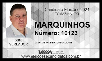 Candidato MARQUINHOS 2024 - TOMAZINA - Eleições