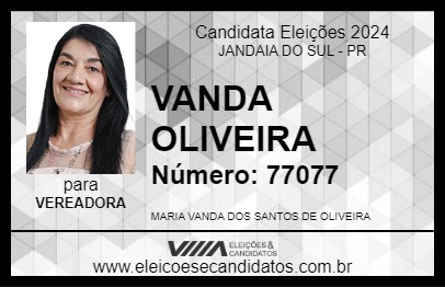 Candidato VANDA OLIVEIRA 2024 - JANDAIA DO SUL - Eleições