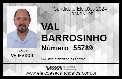 Candidato VAL BARROSINHO 2024 - JURANDA - Eleições