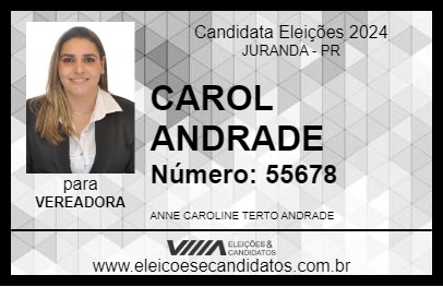 Candidato CAROL ANDRADE 2024 - JURANDA - Eleições