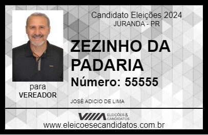 Candidato ZEZINHO DA PADARIA 2024 - JURANDA - Eleições