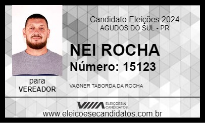 Candidato NEI ROCHA 2024 - AGUDOS DO SUL - Eleições