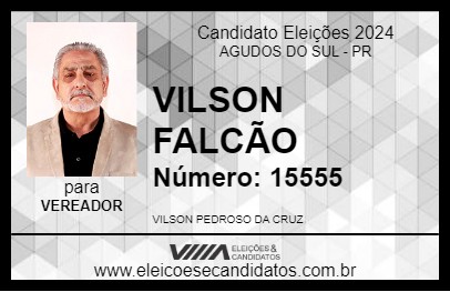 Candidato VILSON FALCÃO 2024 - AGUDOS DO SUL - Eleições