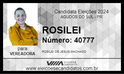 Candidato ROSILEI 2024 - AGUDOS DO SUL - Eleições