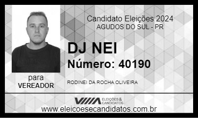 Candidato DJ NEI 2024 - AGUDOS DO SUL - Eleições