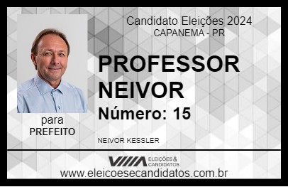 Candidato PROFESSOR NEIVOR 2024 - CAPANEMA - Eleições