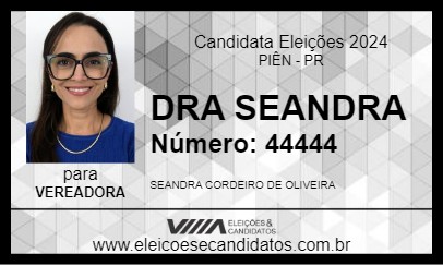 Candidato DRA SEANDRA 2024 - PIÊN - Eleições