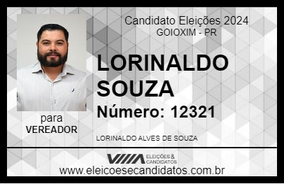 Candidato LORINALDO SOUZA 2024 - GOIOXIM - Eleições