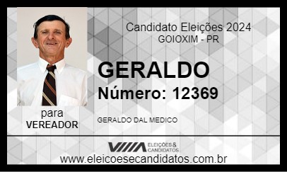 Candidato GERALDO 2024 - GOIOXIM - Eleições