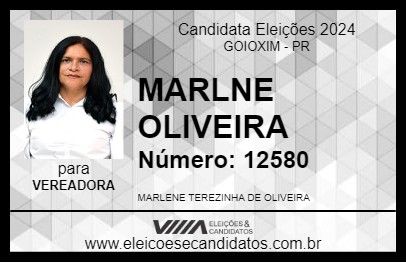 Candidato MARLENE OLIVEIRA 2024 - GOIOXIM - Eleições