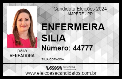 Candidato ENFERMEIRA SILIA 2024 - AMPÉRE - Eleições