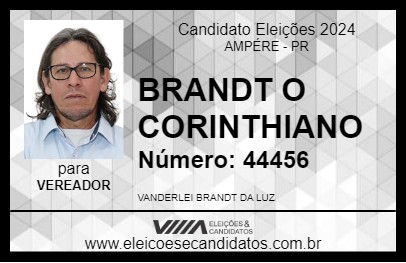 Candidato BRANDT CORINTHIANO 2024 - AMPÉRE - Eleições