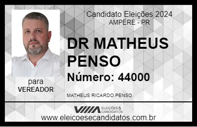 Candidato DR MATHEUS PENSO 2024 - AMPÉRE - Eleições