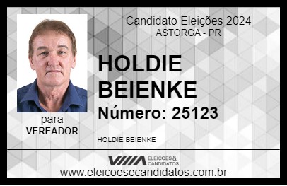 Candidato HOLDE BEIENKE ALEMÃO 2024 - ASTORGA - Eleições