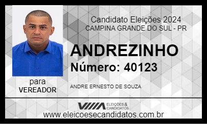 Candidato ANDREZINHO 2024 - CAMPINA GRANDE DO SUL - Eleições