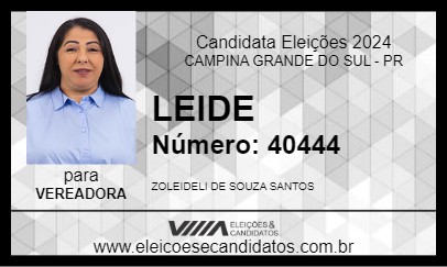 Candidato LEIDE 2024 - CAMPINA GRANDE DO SUL - Eleições