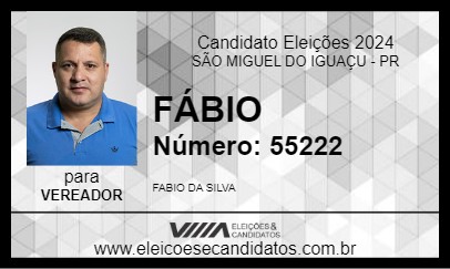 Candidato FÁBIO CABELEIREIRO 2024 - SÃO MIGUEL DO IGUAÇU - Eleições