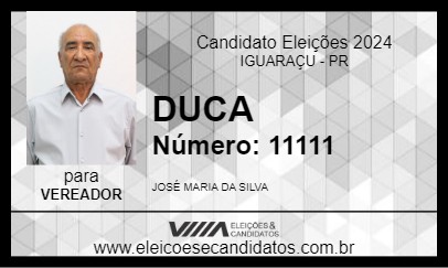 Candidato DUCA 2024 - IGUARAÇU - Eleições