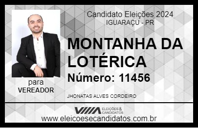 Candidato MONTANHA DA LOTÉRICA 2024 - IGUARAÇU - Eleições