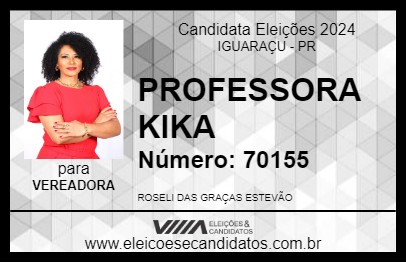 Candidato PROFESSORA KIKA 2024 - IGUARAÇU - Eleições