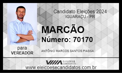 Candidato MARCÃO 2024 - IGUARAÇU - Eleições