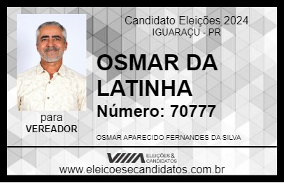 Candidato OSMAR DA LATINHA 2024 - IGUARAÇU - Eleições