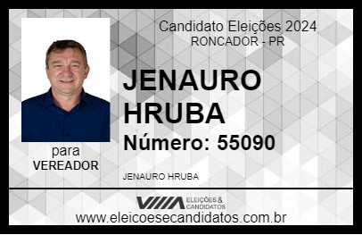 Candidato JENAURO HRUBA 2024 - RONCADOR - Eleições