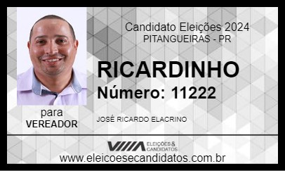 Candidato RICARDINHO 2024 - PITANGUEIRAS - Eleições