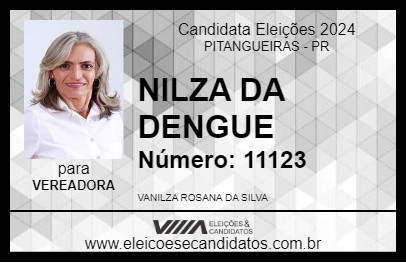 Candidato NILZA DA DENGUE 2024 - PITANGUEIRAS - Eleições