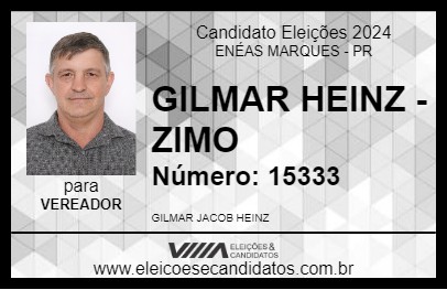 Candidato GILMAR HEINZ - ZIMO 2024 - ENÉAS MARQUES - Eleições