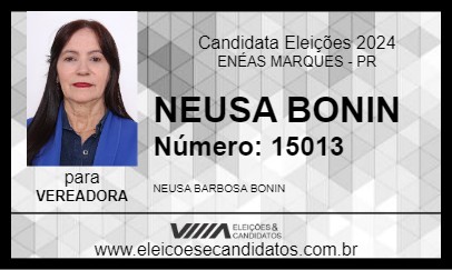 Candidato NEUSA BONIN 2024 - ENÉAS MARQUES - Eleições