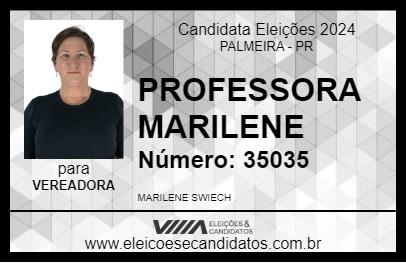 Candidato PROFESSORA MARILENE 2024 - PALMEIRA - Eleições