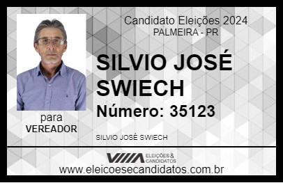 Candidato SILVIO JOSÉ SWIECH 2024 - PALMEIRA - Eleições