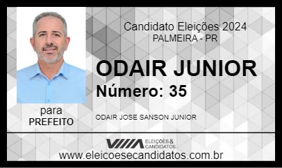 Candidato ODAIR JUNIOR  2024 - PALMEIRA - Eleições