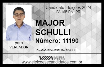 Candidato MAJOR SCHULLI 2024 - PALMEIRA - Eleições