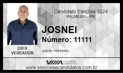 Candidato JOSNEI 2024 - PALMEIRA - Eleições