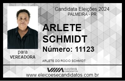 Candidato ARLETE SCHMIDT 2024 - PALMEIRA - Eleições