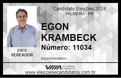 Candidato EGON KRAMBECK 2024 - PALMEIRA - Eleições